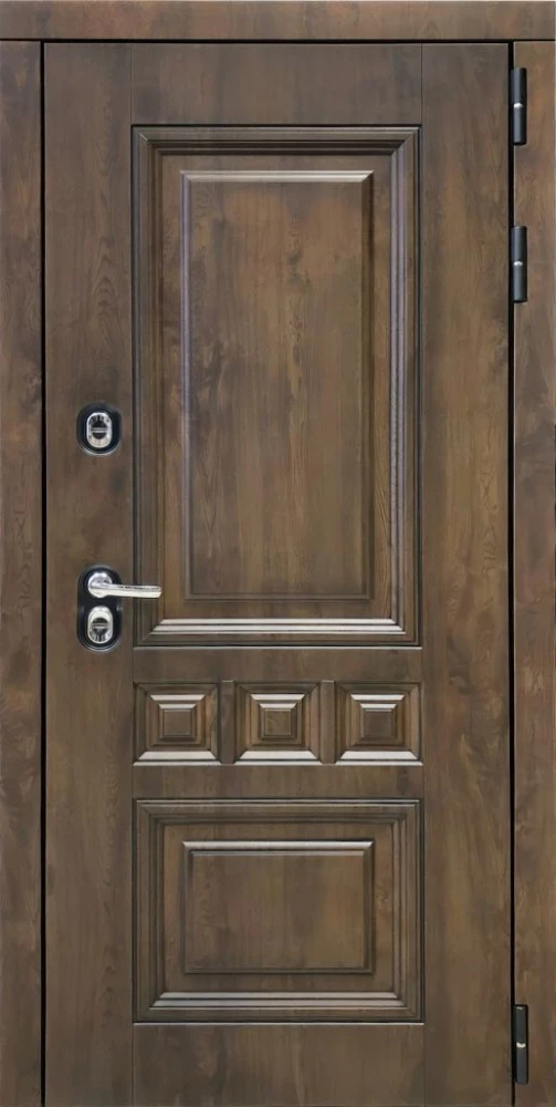 Входная дверь ДвериПРО Аура СБ-1 (лак. белое, 16мм, Беленый дуб) DPRO222588 внешняя сторона